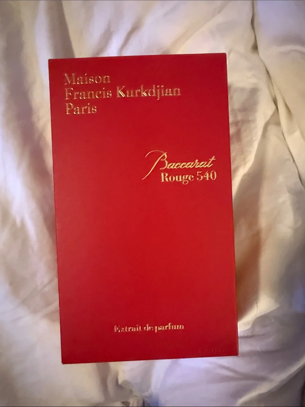 Maison Francis Kurkdjian Red Box with Gold Lettering